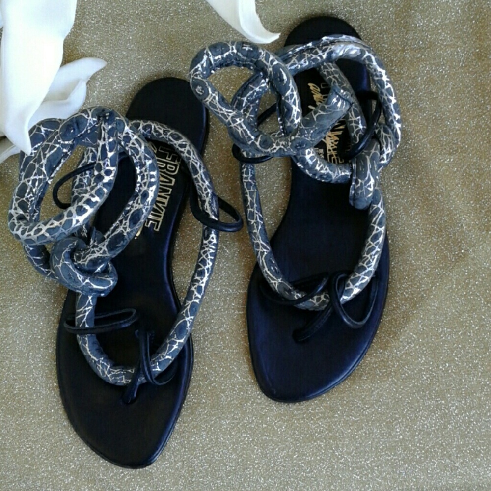 FRANKIE AND BABY BEVERLEY FELDMAN DESIGNER SANDALS - Picture 2 of 5